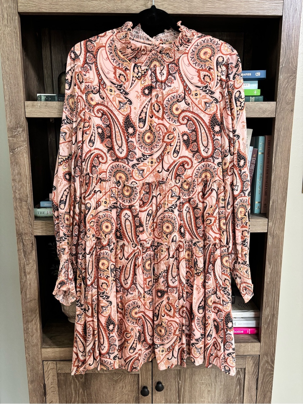 Anthropologie Cady Tiered Paisley Printed Tunic Dress, Size M
